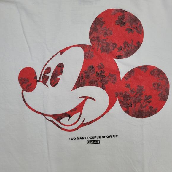 Disney Mickey-Mouse Shirt Womens Medium 19x25 NEFF White - Picture 12 of 13
